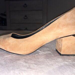 Alexander Wang Suede Beige Simona Pointed Toe Pump Heel Shoes Sz 40